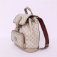 Backpack with Interlocking G 674147 Beige and White GG Supreme canvas High