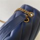 LOULOU SMALL IN MATELASSÉ “Y” LEATHER Gold-Tone Navy High