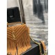 COLLEGE MEDIUM CHAIN BAG IN LIGHT SUEDE WITH FRINGES High