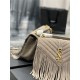 COLLEGE MEDIUM CHAIN BAG IN LIGHT SUEDE WITH FRINGES High