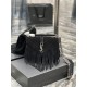 COLLEGE MEDIUM CHAIN BAG IN LIGHT SUEDE WITH FRINGES High