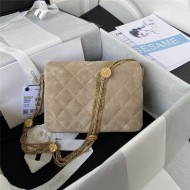 Chanel MINI FLAP BAG AS3378 Suede Goatskin & Gold-Tone Metal A