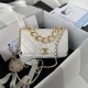 Mini Flap Bag AS3366 Lambskin & Gold-Tone Metal White A