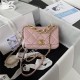 Supermini Flap Bag AS3365 Lambskin & Gold-Tone Metal Pink A