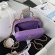 Chanel Small VANITY CASE AS3318 Lambskin & Gold-Tone Metal Purple A