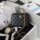 Chanel Small VANITY CASE AS3318 Lambskin & Gold-Tone Metal Black A