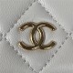 Chanel FLAP PHONE HOLDER WITH CHAIN Shiny Calfskin & Gold-Tone Metal AP2875 White A