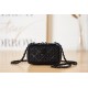 CLUTCH WITH CHAIN Lambskin, Strass & Black Metal AP2856 High