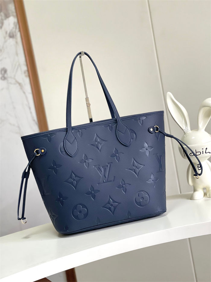 Louis Vuitton NEVERFULL MM Monogram Empreinte Blue M47143 High