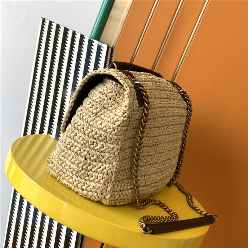 NIKI MEDIUM IN RAFFIA AND LEATHER High