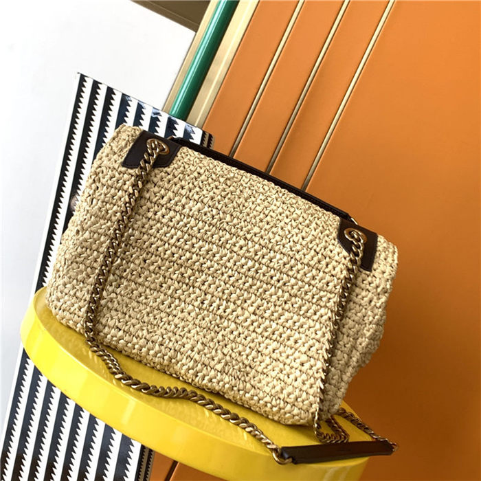 NIKI MEDIUM IN RAFFIA AND LEATHER High