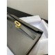 Hermes Kelly Classique To Go wallet Epsom calfskin Dark Grey Gold-Metal WAX High