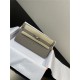 Hermes Kelly Classique To Go wallet Epsom calfskin Light Grey Silver-Metal WAX High