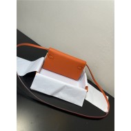 Hermes Kelly Classique To Go wallet Epsom calfskin Orange Silver-Metal WAX High