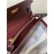 Hermes Kelly Classique To Go wallet Epsom calfskin Burgundy Gold-Metal WAX High