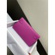 Hermes Kelly Classique To Go wallet Epsom calfskin Fuchsia Silver-Metal WAX High