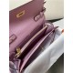 Hermes Kelly Classique To Go wallet Epsom calfskin Lilac Gold-Metal WAX High