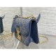 SMALL Dior ADDICT BAG Lucky Star Cannage Lambskin Denim Blue High