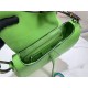 SADDLE BAG Iridescent-finish metal Grained Calfskin Green High