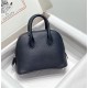 Hermes Bolide Mini Bag Evercolor calfskin WAX Black Silver-Metal High