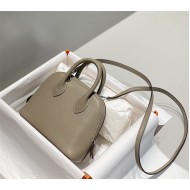 Hermes Bolide Mini Bag Evercolor calfskin WAX Gris Asphalte Silver-Metal High