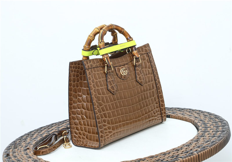 Gucci Diana small tote bag Crocodile 660195 Brown High