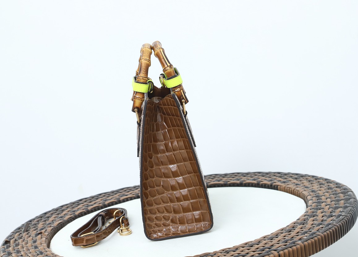 Gucci Diana small tote bag Crocodile 660195 Brown High