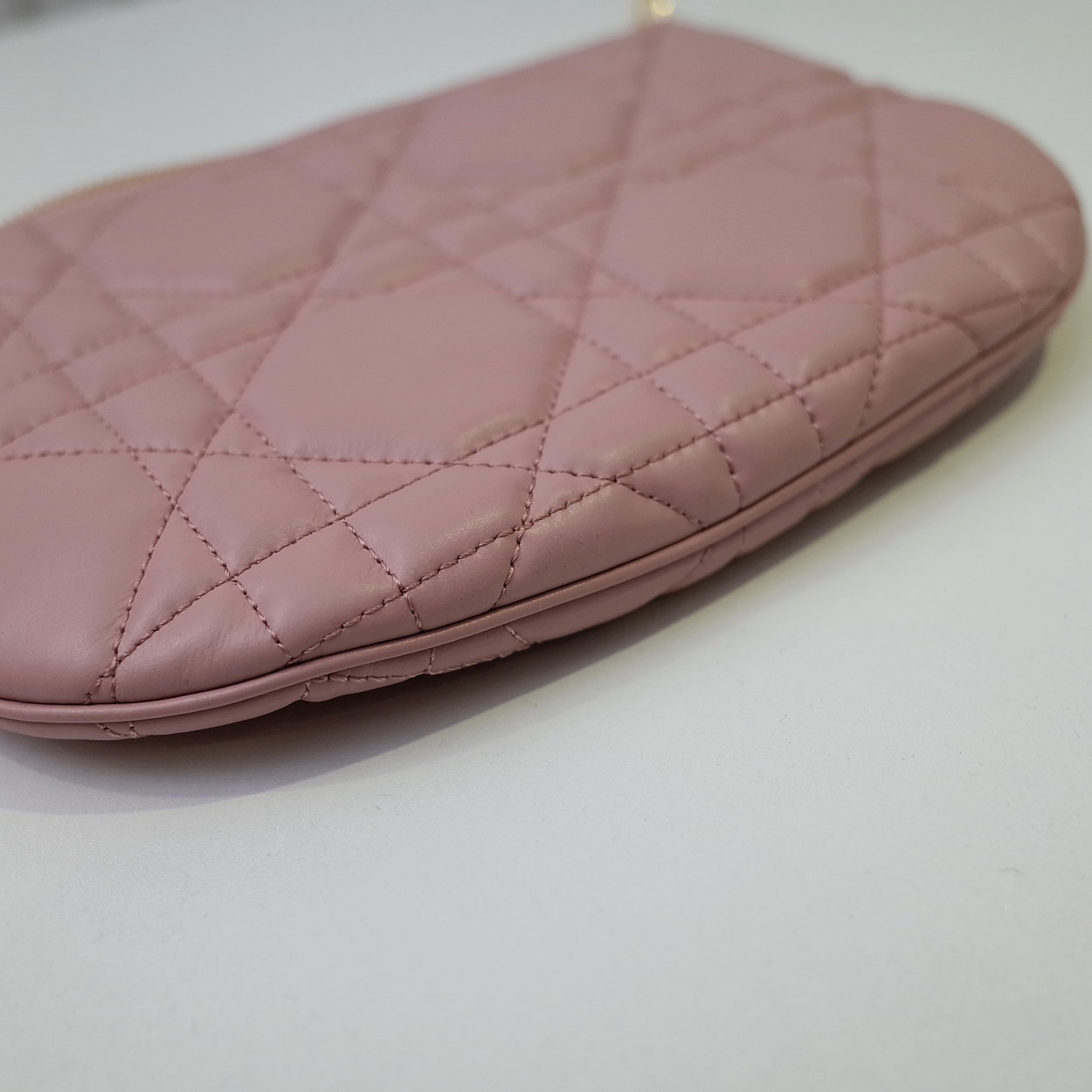 MINI Dior CARO TULIP BAG Quilted Macrocannage Calfskin Pink High