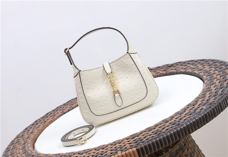 Jackie 1961 mini bag Ostrich 637091 White high