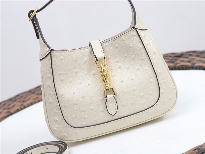 Jackie 1961 mini bag Ostrich 637091 White high