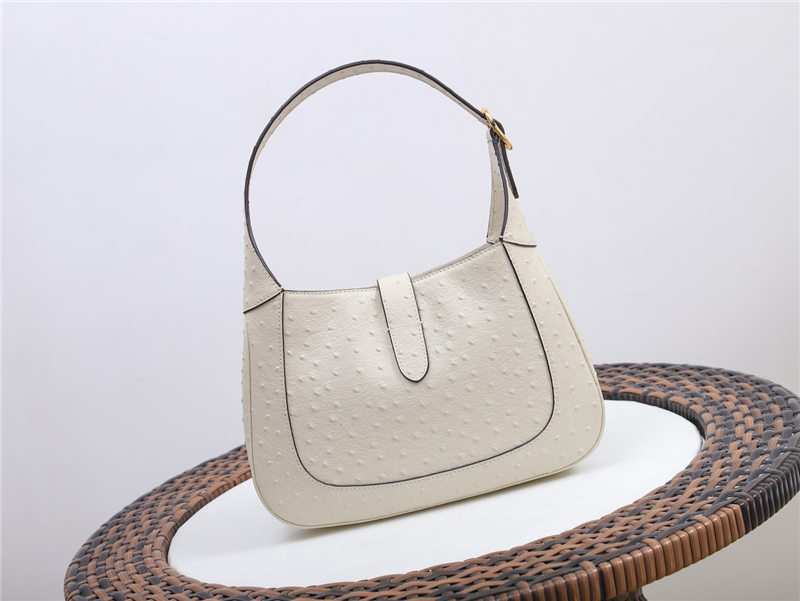 Jackie 1961 small bag Ostrich 636709 White high