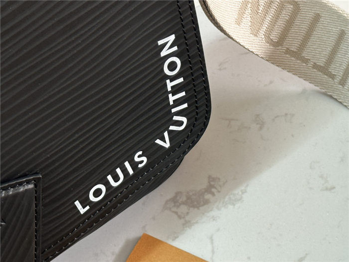 Louis Vuitton Montsouris Messenger Calf leather M23097 Black High