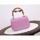 Gucci Bamboo 1947 small top handle bag Crocodile 675797 Pink High