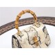 Gucci Bamboo 1947 mini top handle bag Python 686864 Beige High