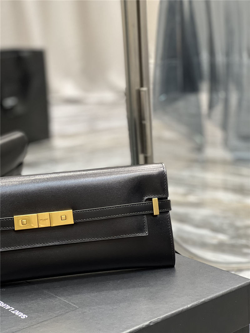 MANHATTAN CLUTCH IN BOX SAINT LAURENT LEATHER High