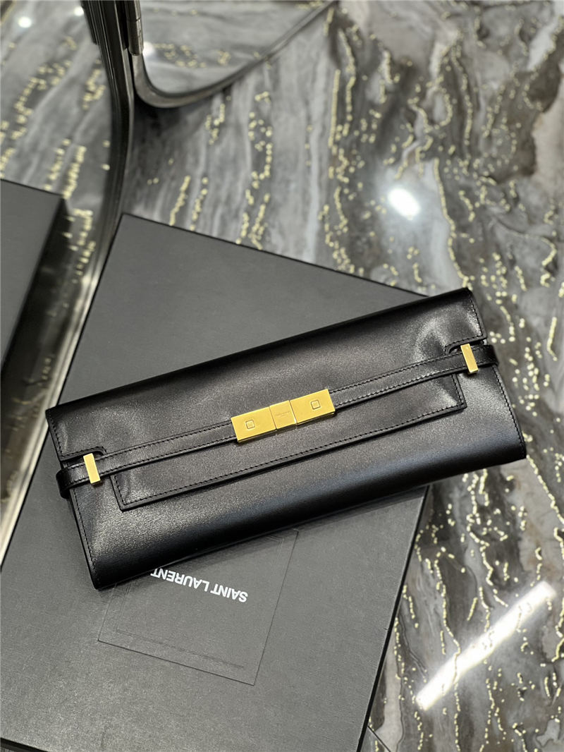 MANHATTAN CLUTCH IN BOX SAINT LAURENT LEATHER High