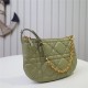 MINI Dior CARO TULIP BAG Quilted Macrocannage Calfskin Green High