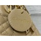 MINI LADY Dior BAG Grained Cannage Calfskin Natural Gold-Metal High