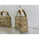 MINI LADY Dior BAG Grained Cannage Calfskin Natural Gold-Metal High