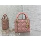 MINI LADY Dior BAG Grained Cannage Calfskin Pink Gold-Metal High