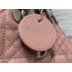 MINI LADY Dior BAG Grained Cannage Calfskin Pink Silver-Metal High