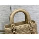 MEDIUM LADY Dior BAG Grained Cannage Calfskin Natural Gold-Metal High