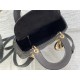 SMALL LADY Dior BAG Grained Cannage Calfskin Black Gold-Metal High