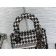 MINI LADY D-LITE BAG Houndstooth Embroidery High