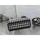 MINI LADY D-LITE BAG Houndstooth Embroidery High