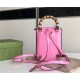 Gucci Bamboo Mini Handbag Leather Pink 702106 High