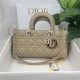 LADY D-JOY BAG MEDIUM Cannage Lambskin Natural High