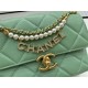 Chanel Mini Flap Bag AS4986 Shiny Lambskin, Imitation Pearls & Gold Metal A