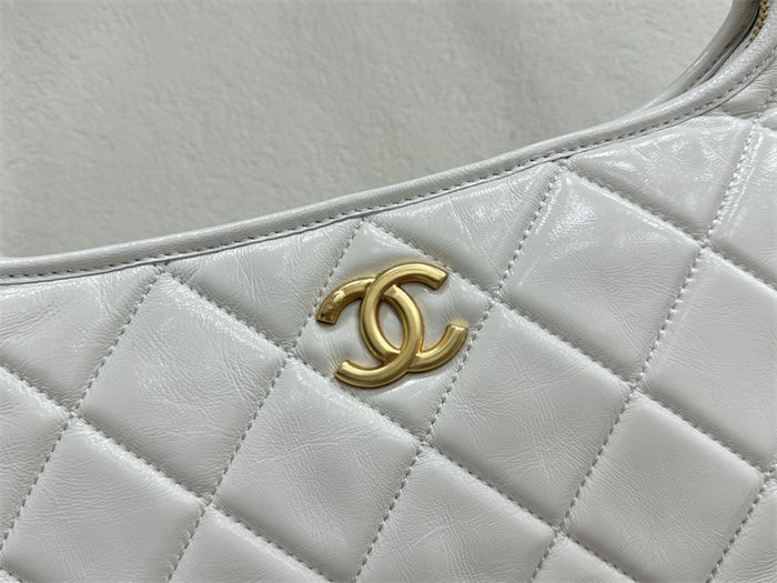 Chanel Large Hobo Handbag AS4923 Shiny Lambskin & Gold Metal A