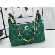 Chanel Hobo Handbag AS4912 Shiny Lambskin & Gold Metal A